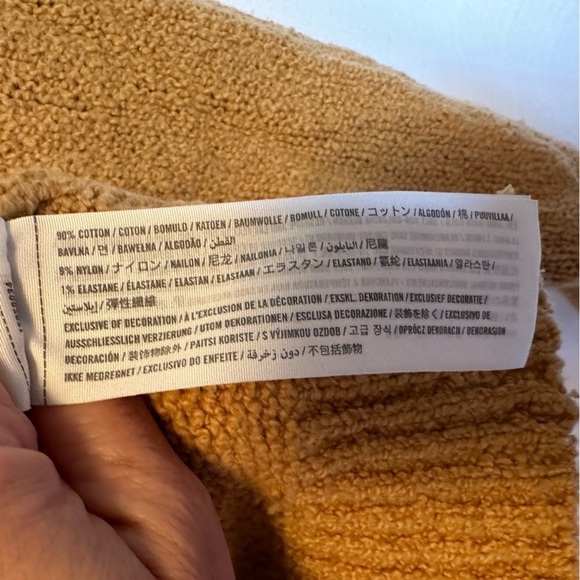 Abercrombie & Fitch Women’s Small Mustard Yellow Full Zip Back Sweater Cotton Bl - Picture 5 of 10